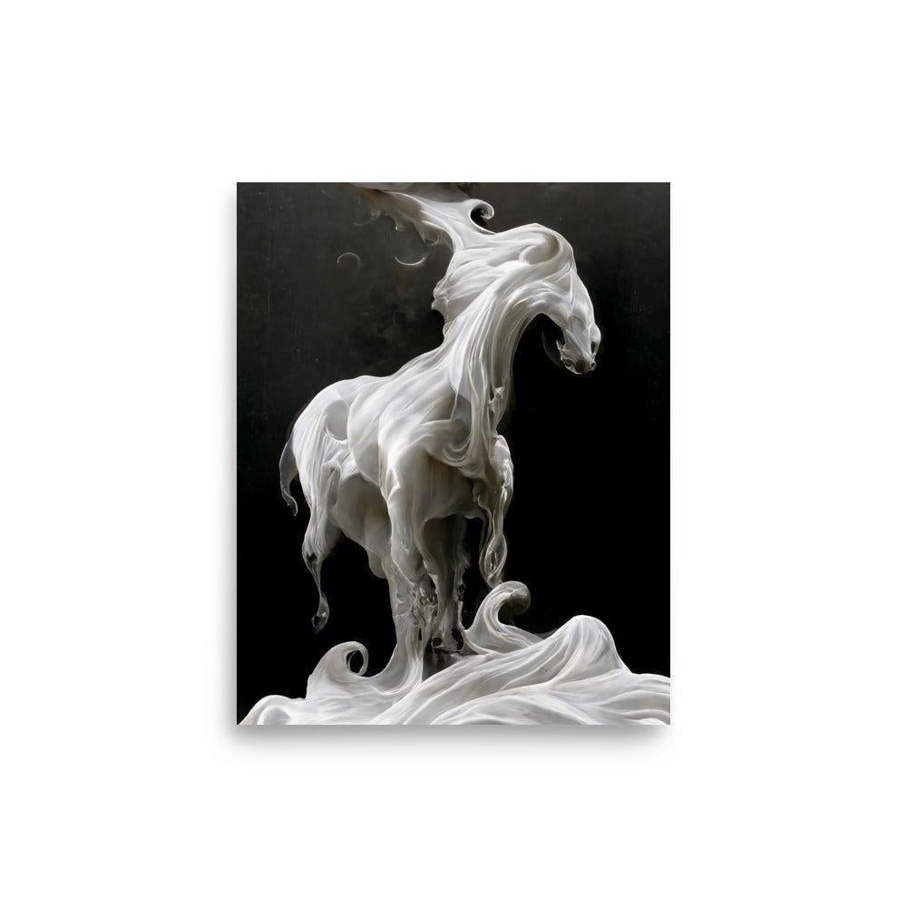 Ghost Horse: B&W - Luster Poster