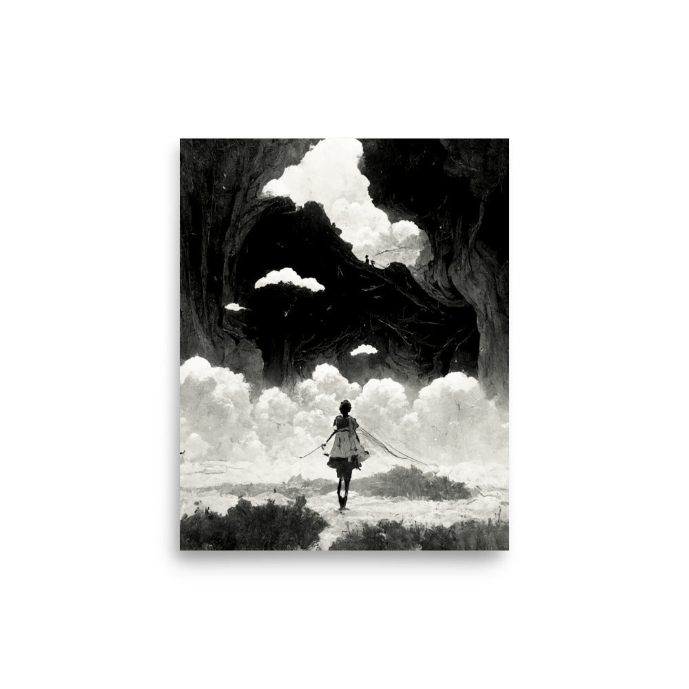 Flying Free: B&W - Luster Poster