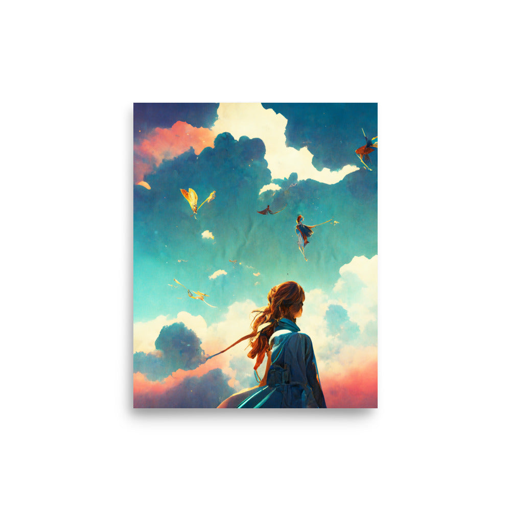 Flying Free: Neutral - Luster Poster