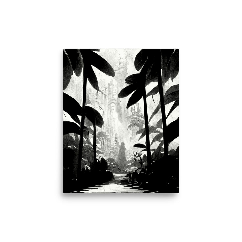 Jungle Games: B&W - Luster Poster