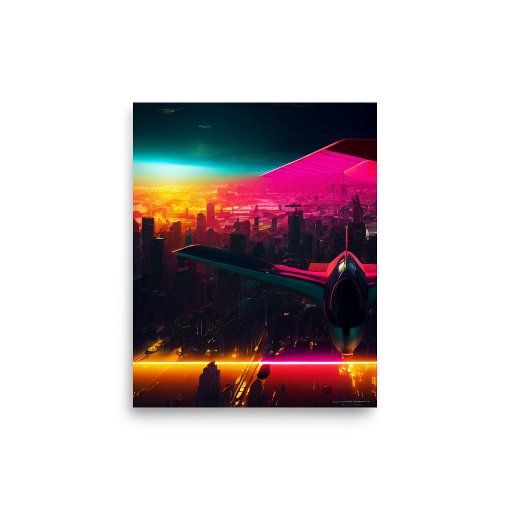 Futuristic Travel: Vibrant - Luster Poster