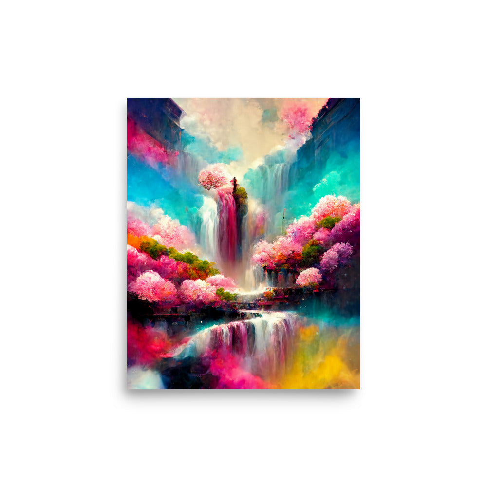 Cascading Nature: Vibrant - Luster Poster