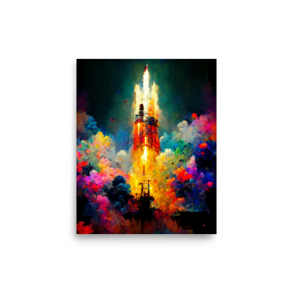 Fiery Exit: Vibrant - Luster Poster