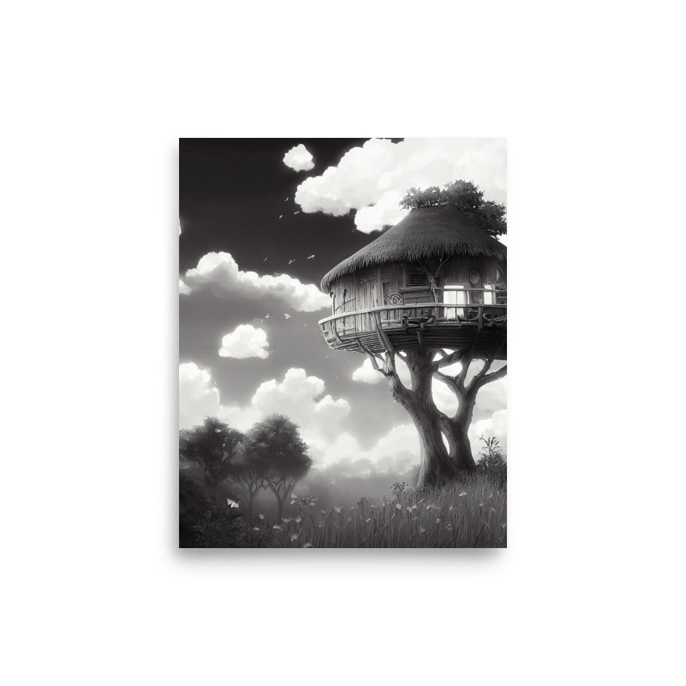 TreeHouse Vibes: B&W - Luster Poster