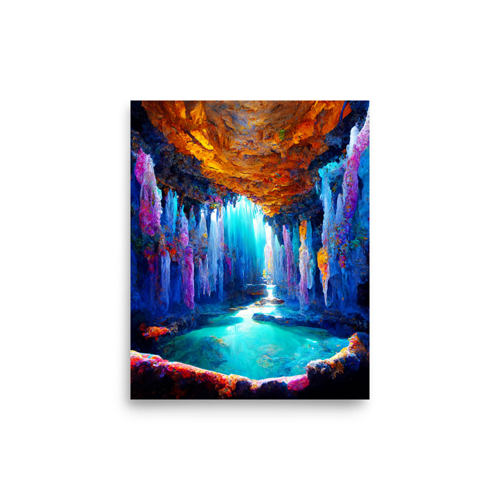 Cave Diving: Vibrant - Luster Poster