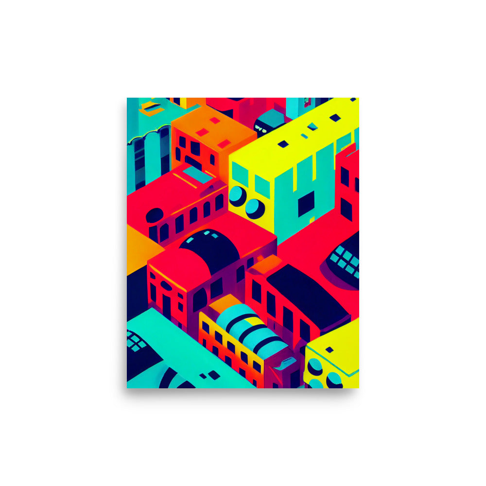 City Shapes: Vibrant - Luster Poster