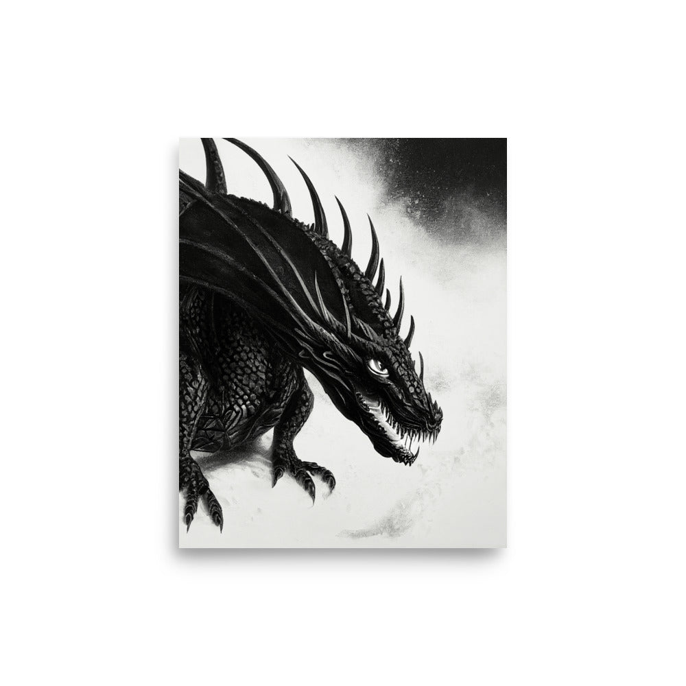 Fiery Friend: B&W - Luster Poster