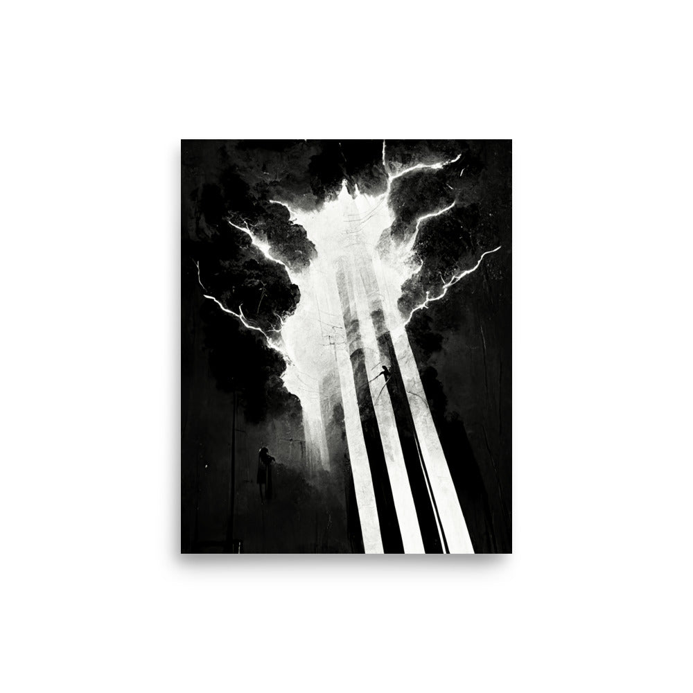 Electrical Energy: B&W - Luster Poster